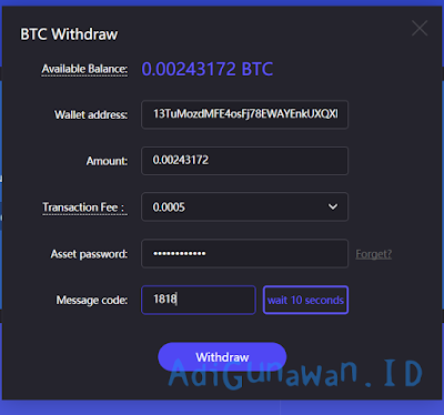 Cara withdraw di cloud mining