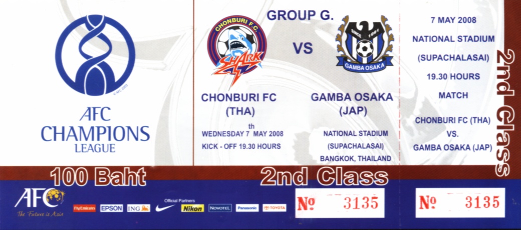 It S A Habit That Sticks Afc Cl Chonburi V Gamba Osaka Ticket 08