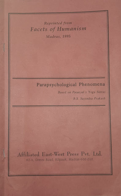 Parapsychological Phenomena Based on Patanjali's Yoga Sutras