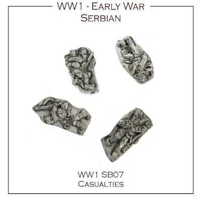 WW1-SB07 Serbian Casualties - (32 Figures + Bases)