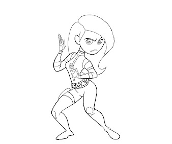 #5 Kim Possible Coloring Page