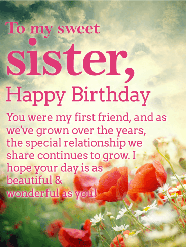 Birthday Wishes For Sister  