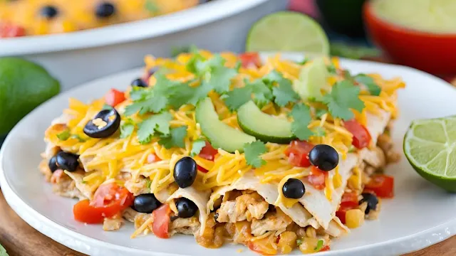 Mexican Chicken Taco Casserole
