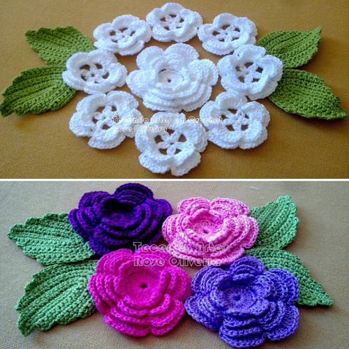 Crochet Flower Bouquet - Free Diagram