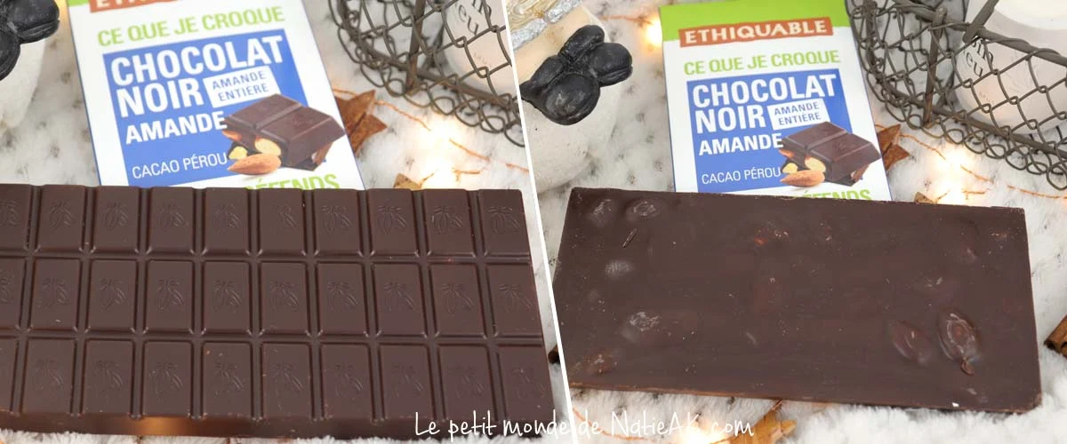 Ethiquable chocolat noir amande entière