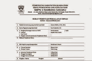 SIAP Wacana » Format Surat Perintah Perjalanan Dinas 