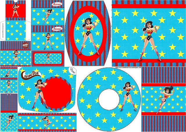 Wonder Woman: Free Printable Candy Bar Labels.