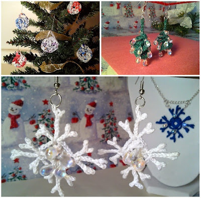 holidays, snowflake, candy drop, Christmas tree, free crochet pattern