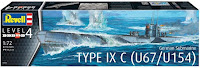 Revell 1/72 German Submarine Type IXC U67/U154 (05166) English Color Guide & Paint Conversion Chart