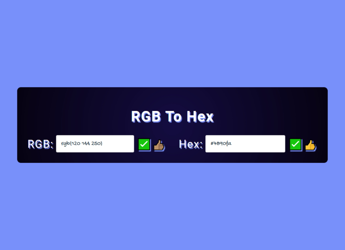 RGB to HEX and HEX To RGB Converter