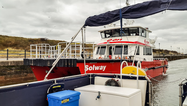 Photo of Solway Challenger heading for the marina slipway