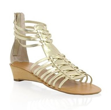 gold gladiator heels. gladiators are perfect for