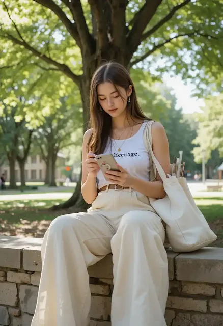 Linen Pants + Graphic Tank