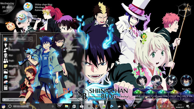 Windows 10 Ver. 1703 Theme Ao no Exorcist by Enji Riz