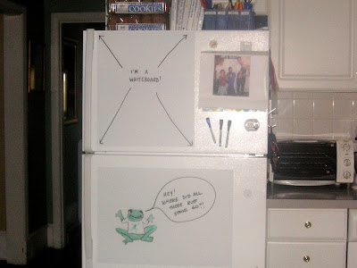 Refrigerator as a whiteboard/dry erase board