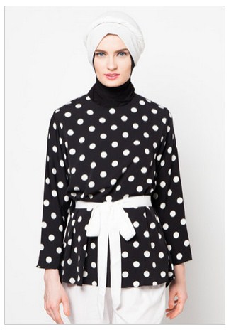 Model Baju Muslim Polkadot Terbaru  2021