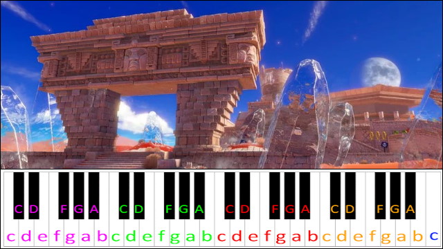 Tostarena Ruins (Super Mario Odyssey) Piano / Keyboard Easy Letter Notes for Beginners