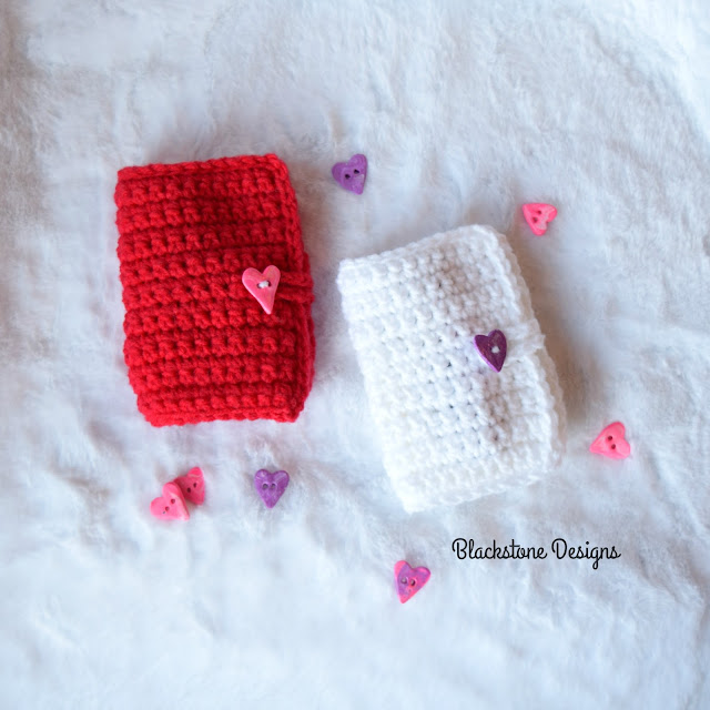 Mini notepad crochet valentines from Blackstone designs