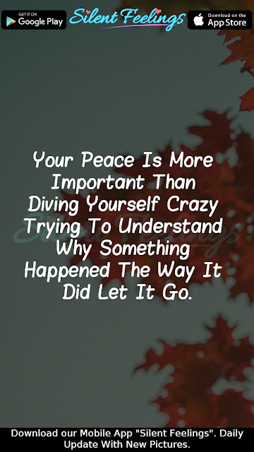 Your Peace Is More  Important Than