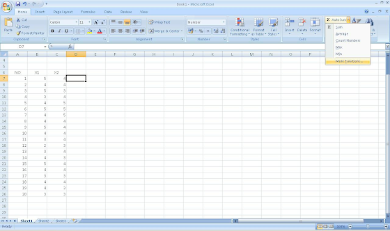 Gambar 2 Menu Formula pada Excel