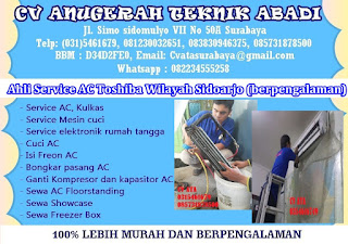 Ahli Service AC Toshiba Wilayah Sidoarjo (berpengalaman)