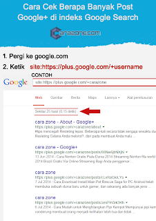 Cara Cek Berapa Banyak Post Google+ di indeks Google Search