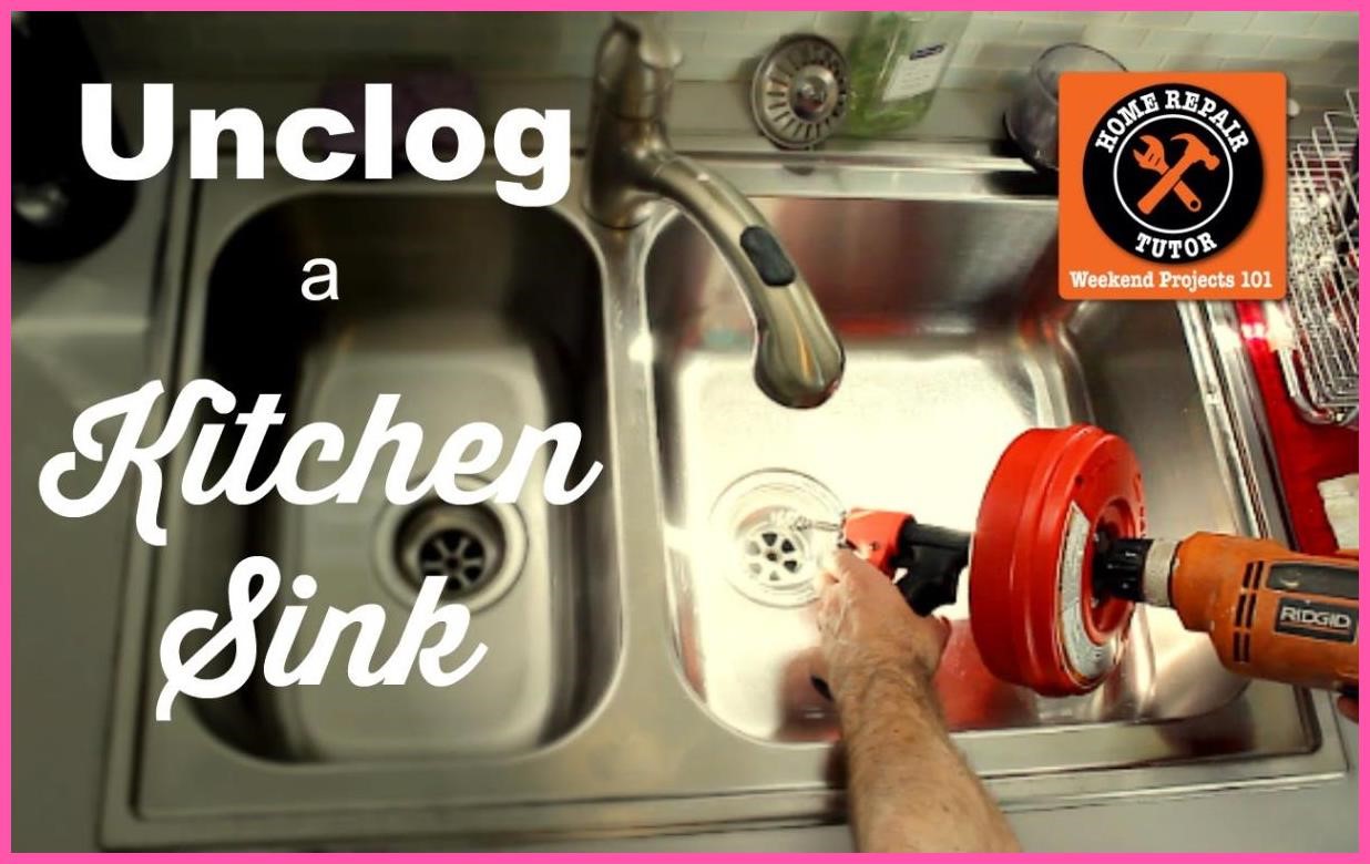 7 Unclog The Kitchen Sink How to Unclog a Kitchen Sink Drain Home Repair Tutor Unclog,The,Kitchen,Sink