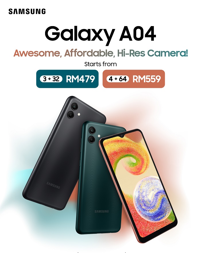 Samsung Galaxy A04 Arrives in Malaysia With a Starting Price of RM479