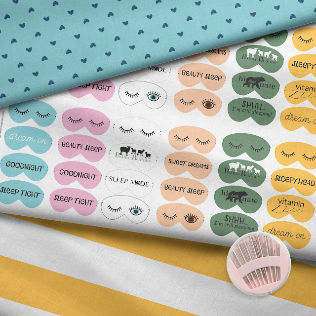 Colorful sleep mask panels