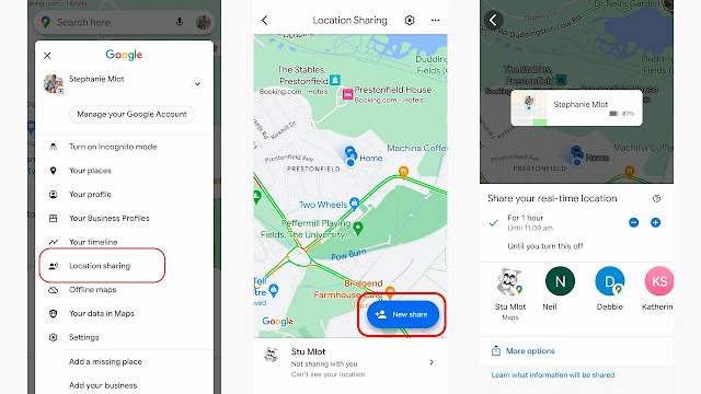 How to share live location using Google Maps