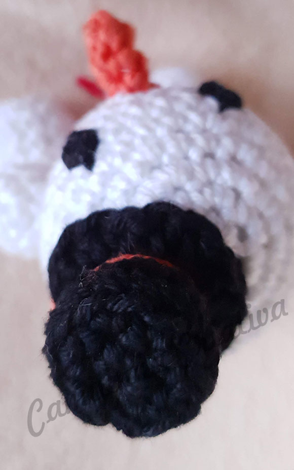 Receita grátis - amigurumi - Boneco de neve