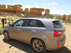 2015 Kia Sorento SXL and hoodoos at Grand Staircase-Escalante National Monument