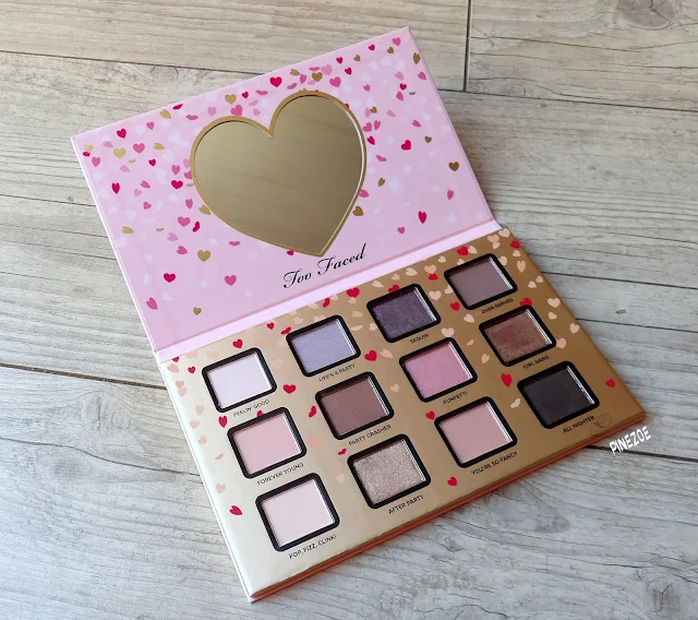 Funfetti Palette / Too Faced / It's fun to be a girl! (swatches on medium dark skin) 