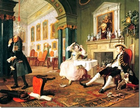 Mariage à la Mode, Hogarth. c. 1745.