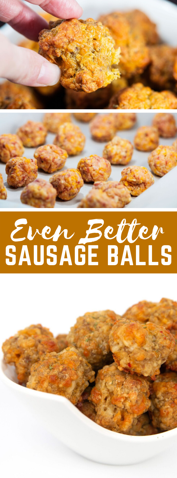 Even Better Sausage Balls #appetizers #partyfood