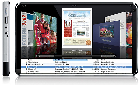 The iPad's touchscreen display