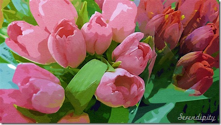 gouache tulips