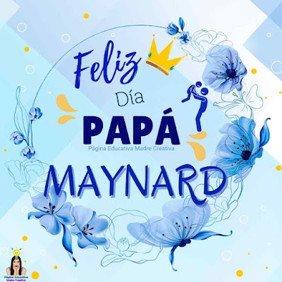 Solapín Feliz Día del Padre - Nombre Maynard para imprimir gratis