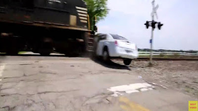 Limo vs Train Crash