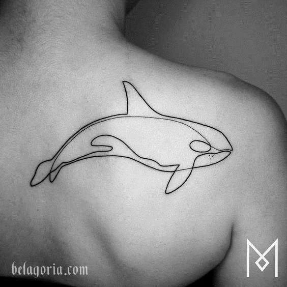 tatuaje de orca la ballena asesina