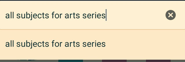 Text on Google on subjects for arts series