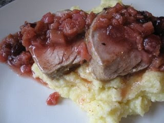 Pork Medallions with Rhubarb Chutney