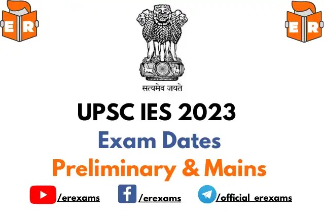 UPSC IES 2023 Exam Date Updates