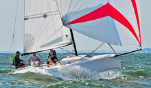 J/70s having fun downwind off Annapolis