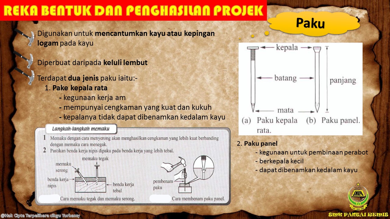 Cikgu Yurhamy: Tingkatan 1: REKABENTUK DAN PENGHASILAN PROJEK