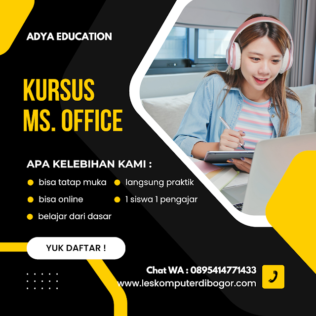 kursus software perkantoran di bogor murah dan keren