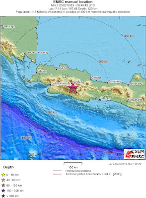 5.7 earthquake sparks panic on Indonesia's Java island