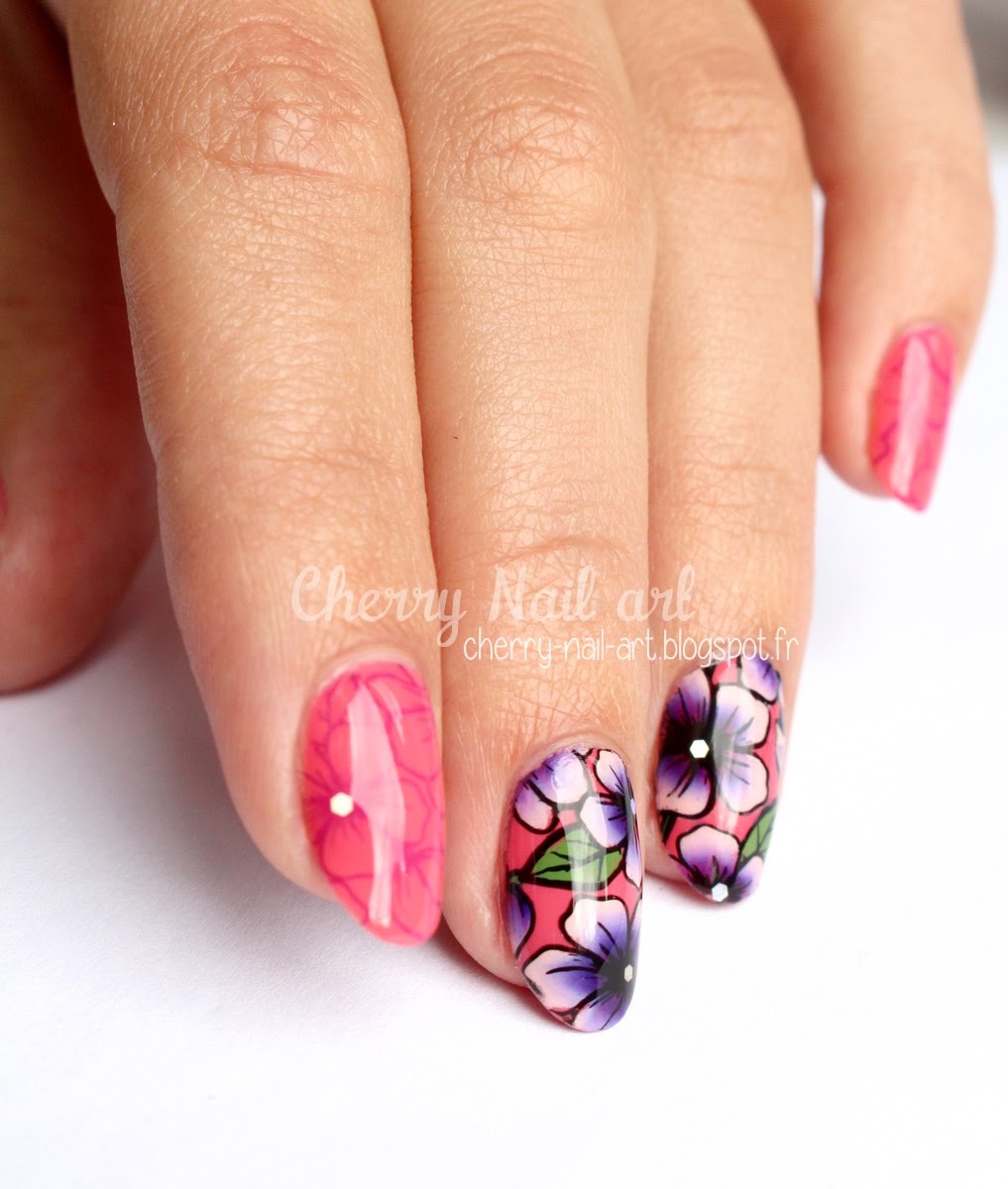 nail-art-reverse-stamping-one-stroke-fleur-yours