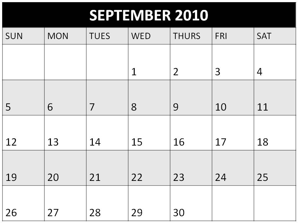 blank calendars 2010. free printable 2010 calendar