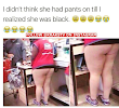 Black woman wearing a light skinned leggings making people think she's naked!